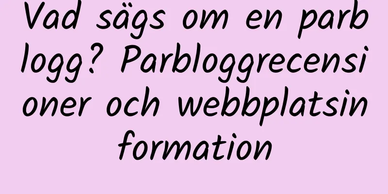 Vad sägs om en parblogg? Parbloggrecensioner och webbplatsinformation