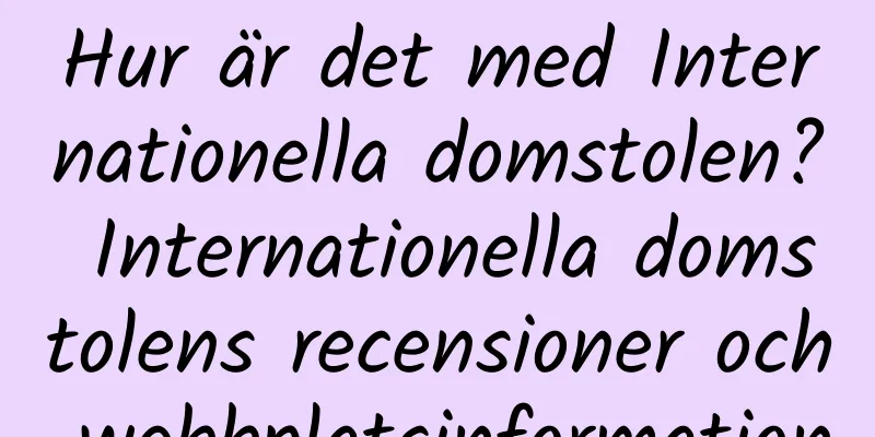 Hur är det med Internationella domstolen? Internationella domstolens recensioner och webbplatsinformation