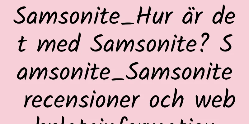 Samsonite_Hur är det med Samsonite? Samsonite_Samsonite recensioner och webbplatsinformation