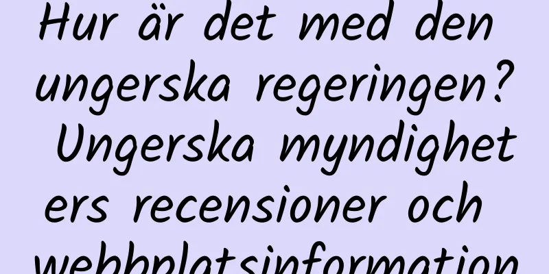 Hur är det med den ungerska regeringen? Ungerska myndigheters recensioner och webbplatsinformation