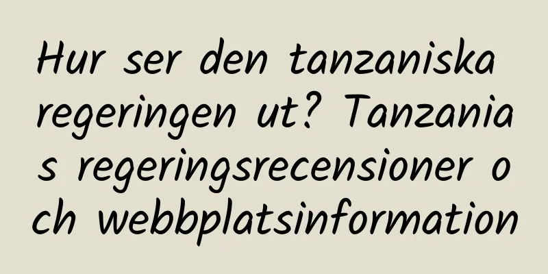 Hur ser den tanzaniska regeringen ut? Tanzanias regeringsrecensioner och webbplatsinformation