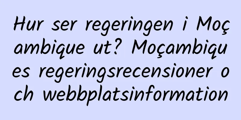 Hur ser regeringen i Moçambique ut? Moçambiques regeringsrecensioner och webbplatsinformation