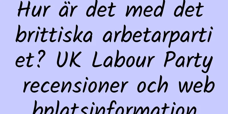 Hur är det med det brittiska arbetarpartiet? UK Labour Party recensioner och webbplatsinformation