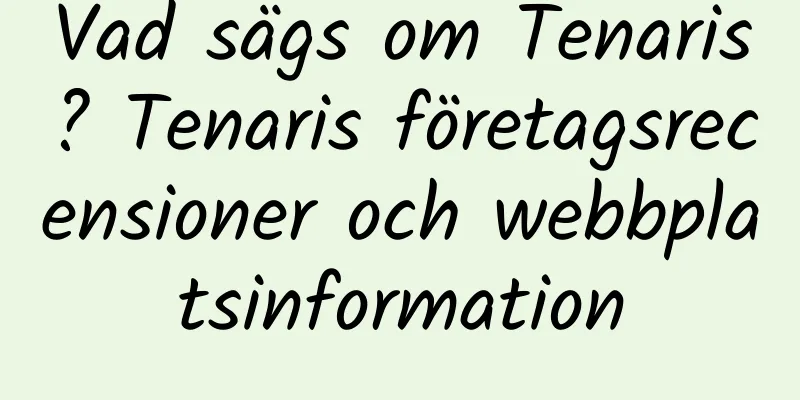 Vad sägs om Tenaris? Tenaris företagsrecensioner och webbplatsinformation