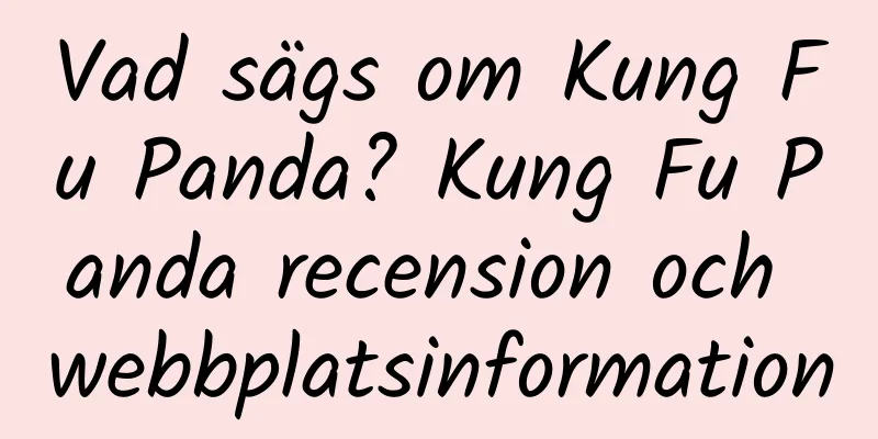 Vad sägs om Kung Fu Panda? Kung Fu Panda recension och webbplatsinformation