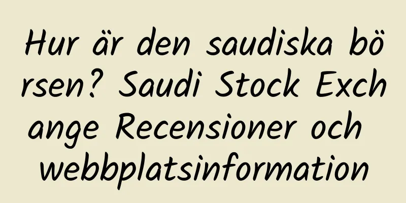 Hur är den saudiska börsen? Saudi Stock Exchange Recensioner och webbplatsinformation