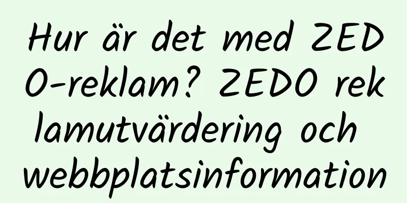 Hur är det med ZEDO-reklam? ZEDO reklamutvärdering och webbplatsinformation