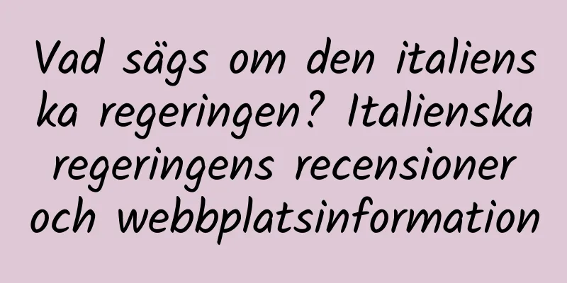 Vad sägs om den italienska regeringen? Italienska regeringens recensioner och webbplatsinformation