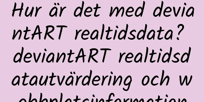 Hur är det med deviantART realtidsdata? deviantART realtidsdatautvärdering och webbplatsinformation