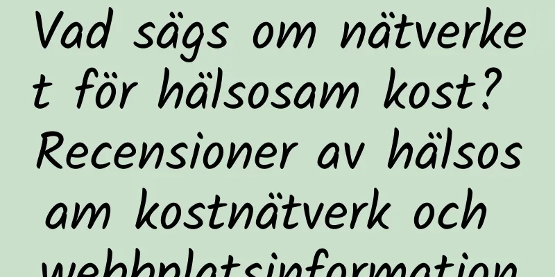 Vad sägs om nätverket för hälsosam kost? Recensioner av hälsosam kostnätverk och webbplatsinformation
