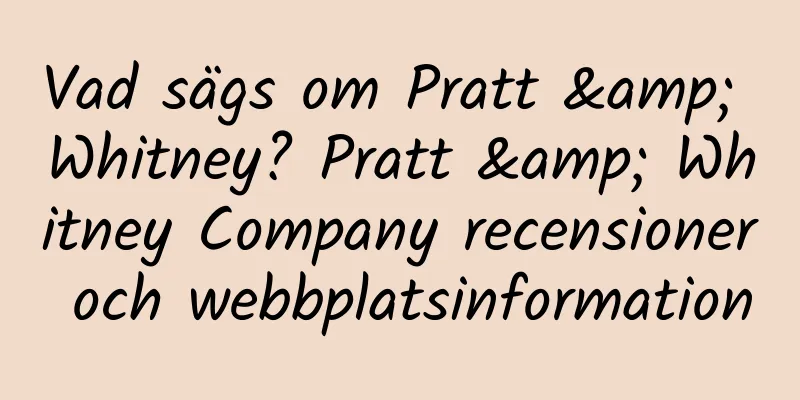 Vad sägs om Pratt & Whitney? Pratt & Whitney Company recensioner och webbplatsinformation