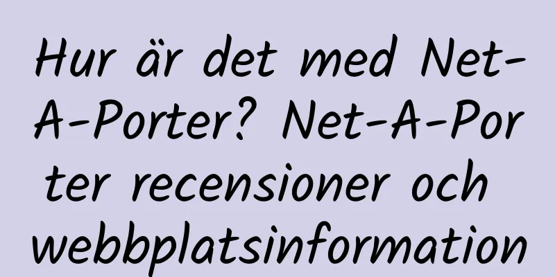 Hur är det med Net-A-Porter? Net-A-Porter recensioner och webbplatsinformation
