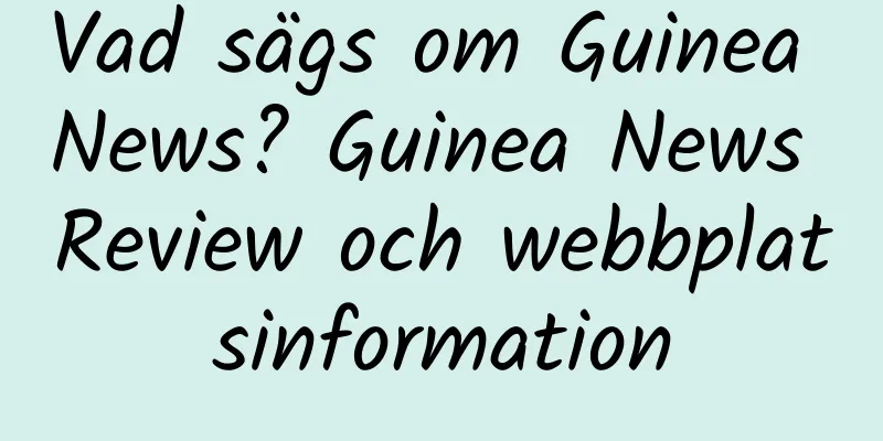 Vad sägs om Guinea News? Guinea News Review och webbplatsinformation