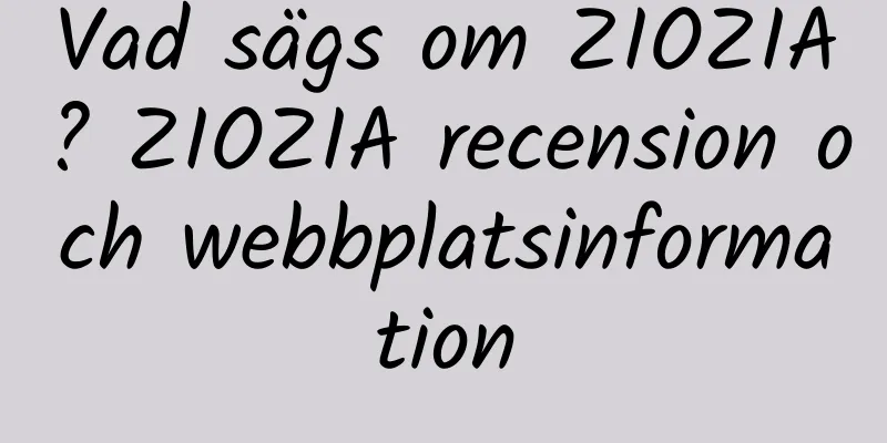 Vad sägs om ZIOZIA? ZIOZIA recension och webbplatsinformation