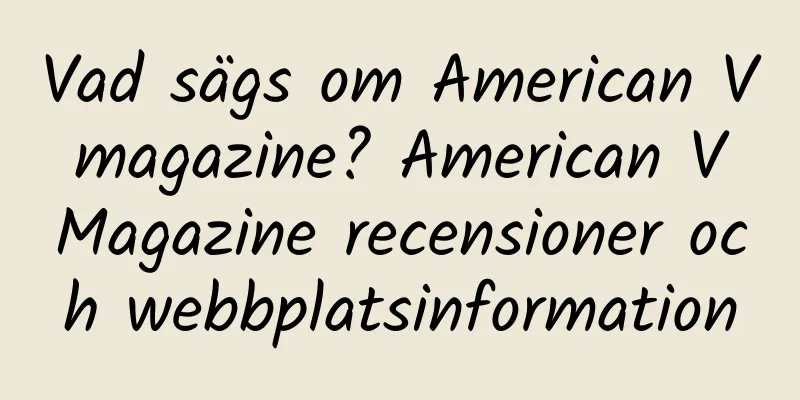 Vad sägs om American V magazine? American V Magazine recensioner och webbplatsinformation