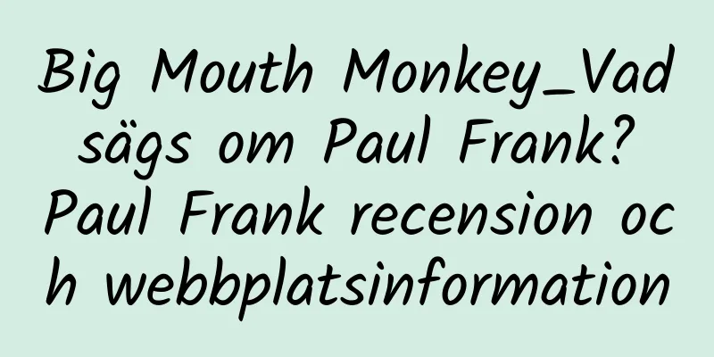 Big Mouth Monkey_Vad sägs om Paul Frank? Paul Frank recension och webbplatsinformation