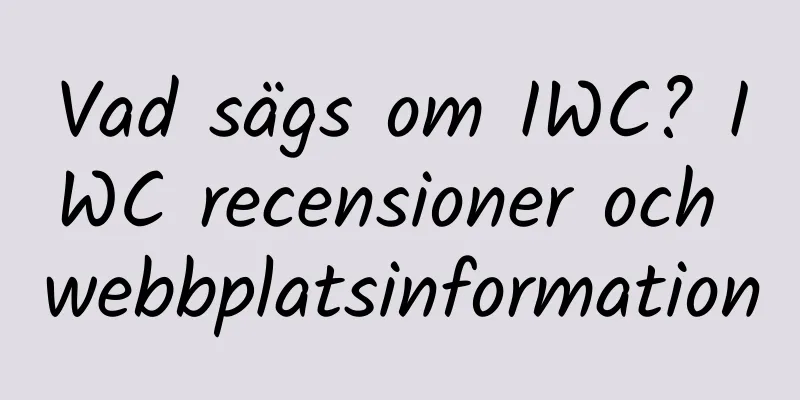 Vad sägs om IWC? IWC recensioner och webbplatsinformation