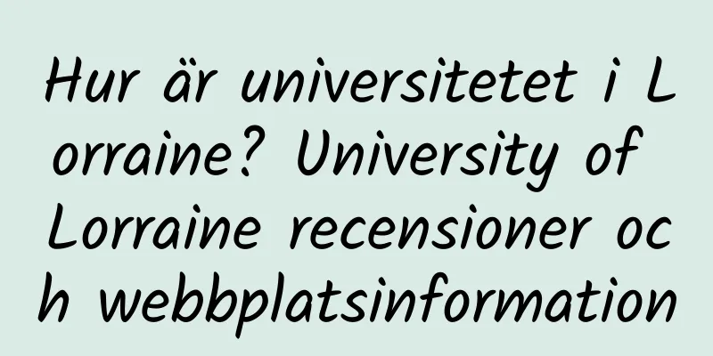 Hur är universitetet i Lorraine? University of Lorraine recensioner och webbplatsinformation