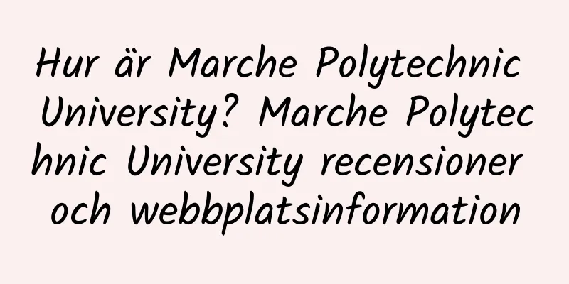 Hur är Marche Polytechnic University? Marche Polytechnic University recensioner och webbplatsinformation