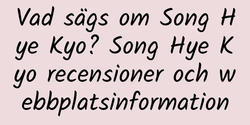 Vad sägs om Song Hye Kyo? Song Hye Kyo recensioner och webbplatsinformation