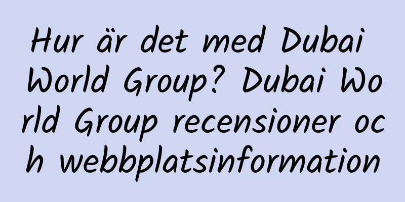 Hur är det med Dubai World Group? Dubai World Group recensioner och webbplatsinformation