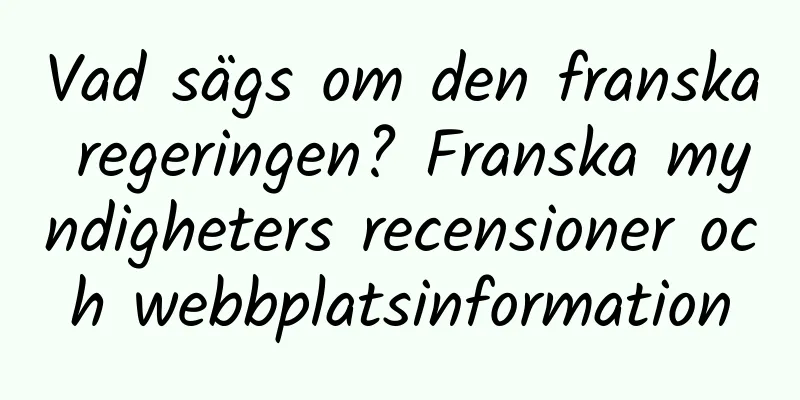 Vad sägs om den franska regeringen? Franska myndigheters recensioner och webbplatsinformation