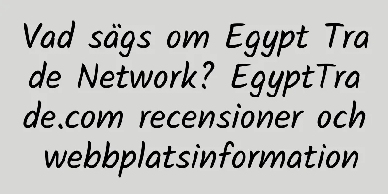Vad sägs om Egypt Trade Network? EgyptTrade.com recensioner och webbplatsinformation