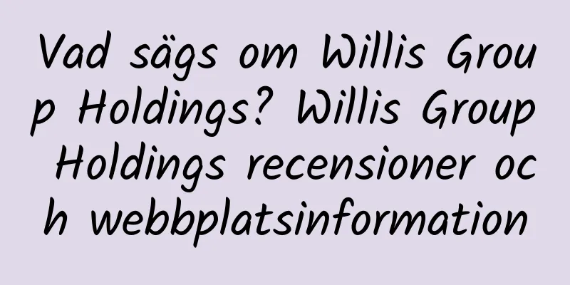Vad sägs om Willis Group Holdings? Willis Group Holdings recensioner och webbplatsinformation