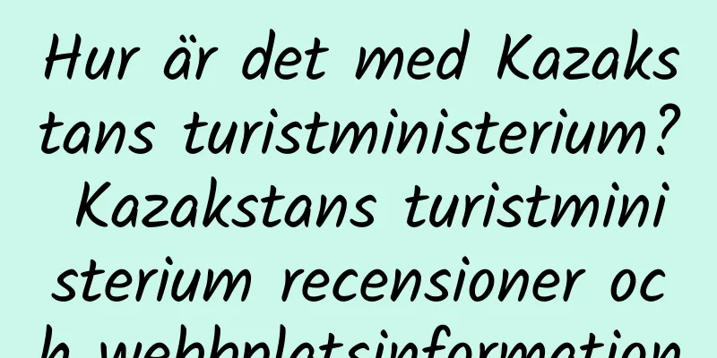 Hur är det med Kazakstans turistministerium? Kazakstans turistministerium recensioner och webbplatsinformation