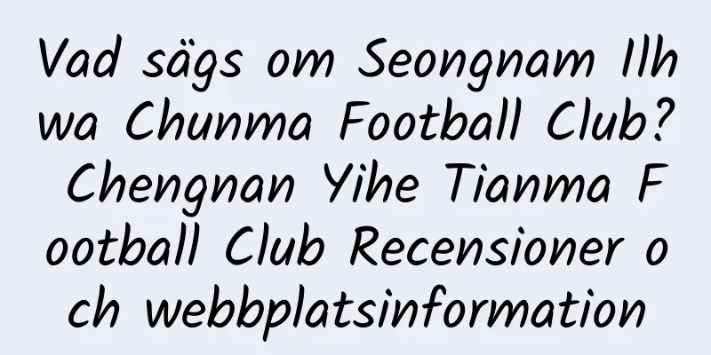 Vad sägs om Seongnam Ilhwa Chunma Football Club? Chengnan Yihe Tianma Football Club Recensioner och webbplatsinformation