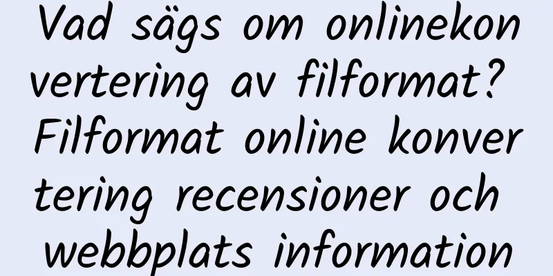 Vad sägs om onlinekonvertering av filformat? Filformat online konvertering recensioner och webbplats information