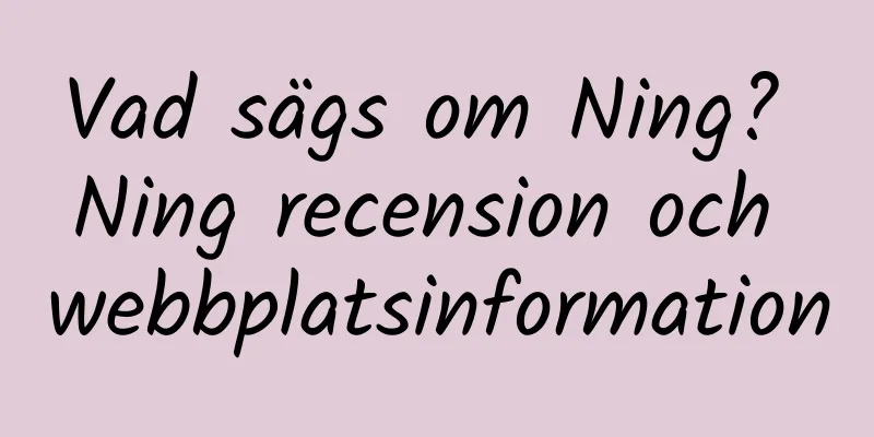 Vad sägs om Ning? Ning recension och webbplatsinformation