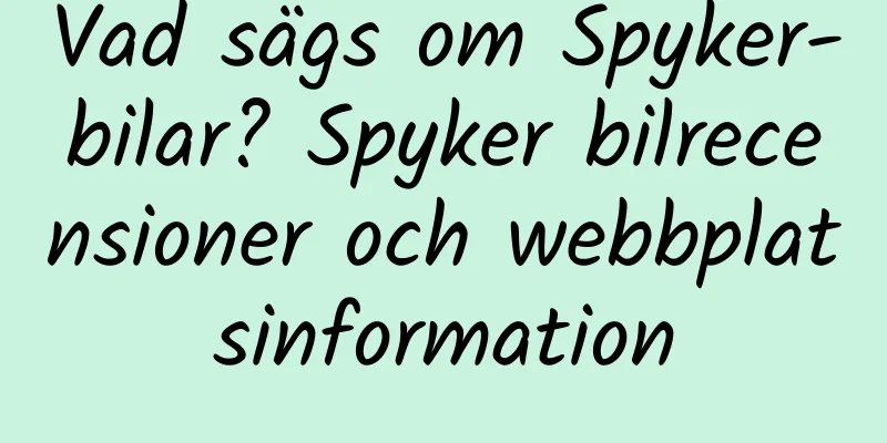 Vad sägs om Spyker-bilar? Spyker bilrecensioner och webbplatsinformation