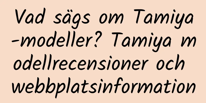 Vad sägs om Tamiya-modeller? Tamiya modellrecensioner och webbplatsinformation