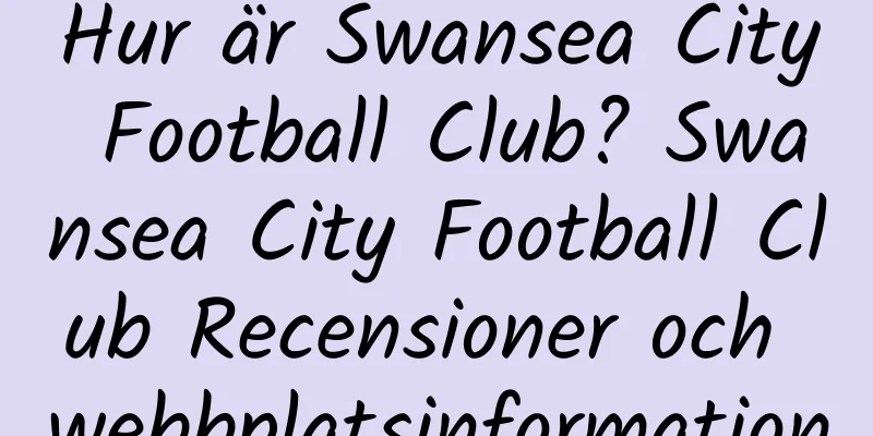 Hur är Swansea City Football Club? Swansea City Football Club Recensioner och webbplatsinformation
