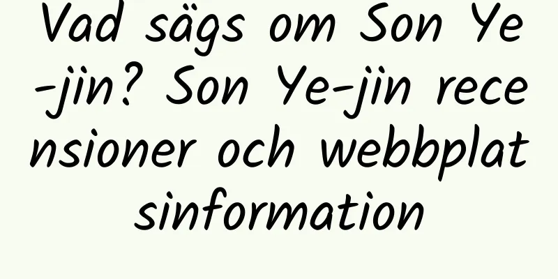 Vad sägs om Son Ye-jin? Son Ye-jin recensioner och webbplatsinformation