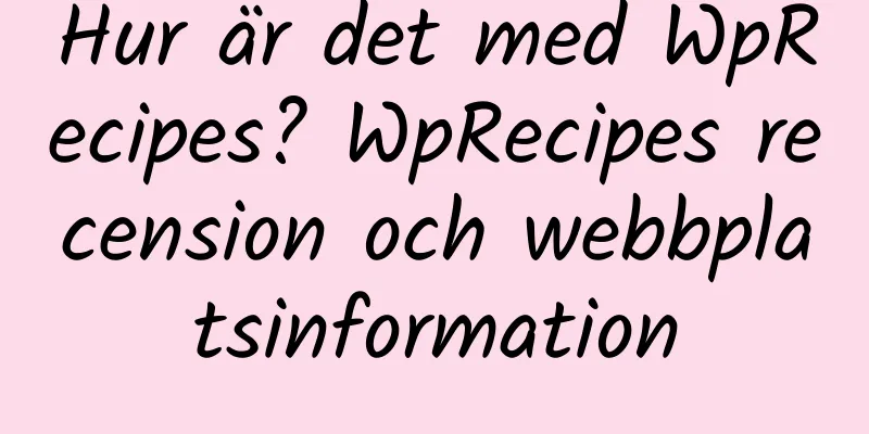 Hur är det med WpRecipes? WpRecipes recension och webbplatsinformation