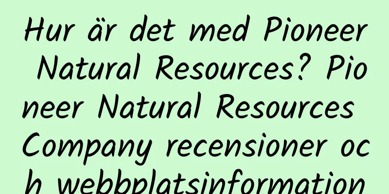 Hur är det med Pioneer Natural Resources? Pioneer Natural Resources Company recensioner och webbplatsinformation