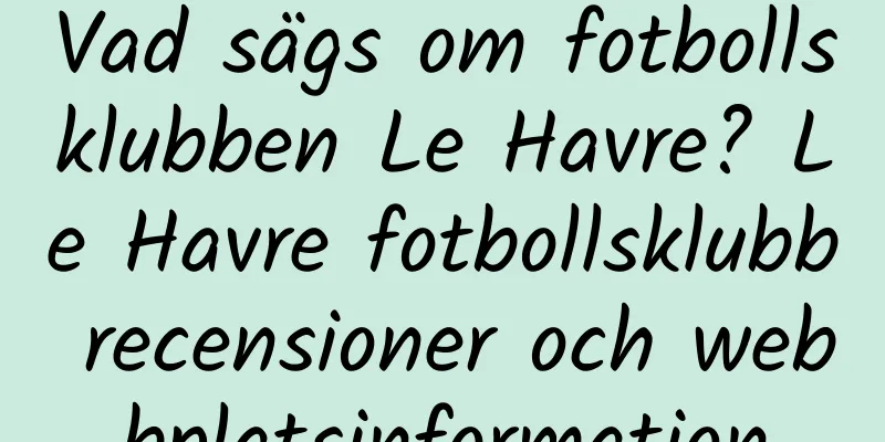 Vad sägs om fotbollsklubben Le Havre? Le Havre fotbollsklubb recensioner och webbplatsinformation