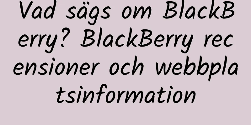 Vad sägs om BlackBerry? BlackBerry recensioner och webbplatsinformation