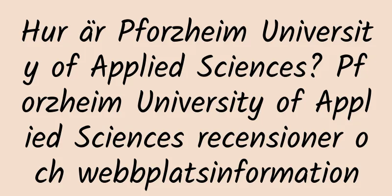 Hur är Pforzheim University of Applied Sciences? Pforzheim University of Applied Sciences recensioner och webbplatsinformation
