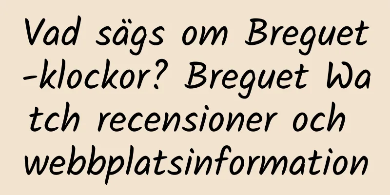 Vad sägs om Breguet-klockor? Breguet Watch recensioner och webbplatsinformation