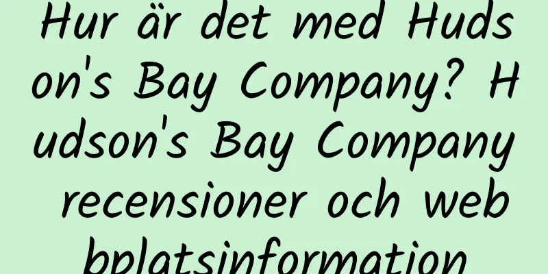 Hur är det med Hudson's Bay Company? Hudson's Bay Company recensioner och webbplatsinformation