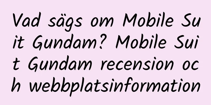 Vad sägs om Mobile Suit Gundam? Mobile Suit Gundam recension och webbplatsinformation