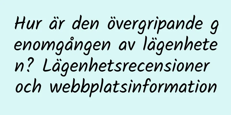 Hur är den övergripande genomgången av lägenheten? Lägenhetsrecensioner och webbplatsinformation