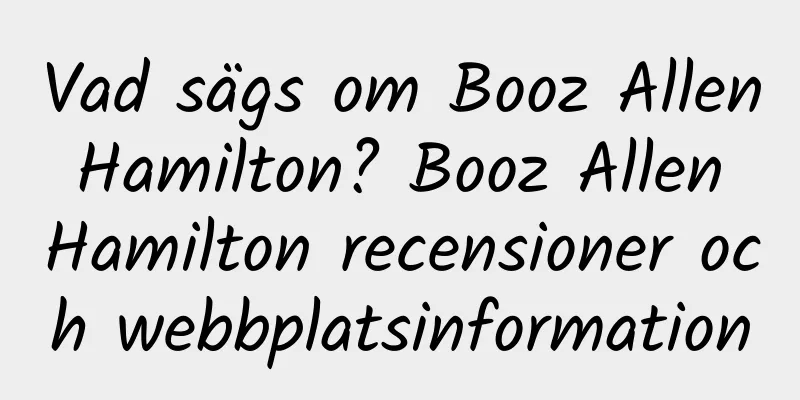 Vad sägs om Booz Allen Hamilton? Booz Allen Hamilton recensioner och webbplatsinformation