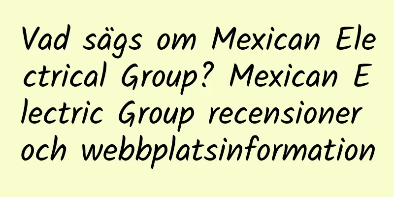 Vad sägs om Mexican Electrical Group? Mexican Electric Group recensioner och webbplatsinformation