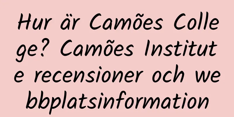Hur är Camões College? Camões Institute recensioner och webbplatsinformation