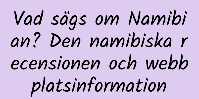 Vad sägs om Namibian? Den namibiska recensionen och webbplatsinformation