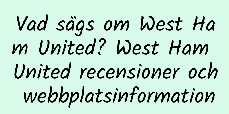 Vad sägs om West Ham United? West Ham United recensioner och webbplatsinformation